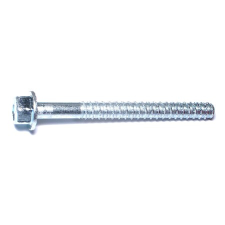 Red Head Tapcon Concrete Screw, 5/8" Dia., Hex, 6 in L, Steel Zinc Plated, 10 PK 09396